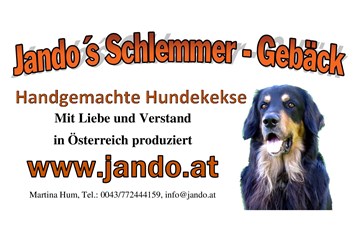 Unternehmen: handgemachte Hundekekse aus Oberösterreich - Jando`s Schlemmer-Gebäck